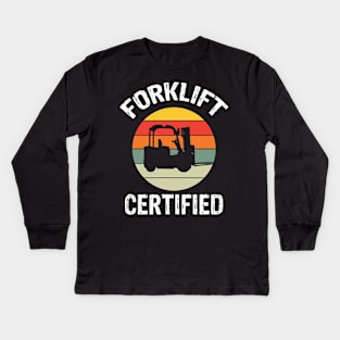 Forklift Certified Kids Long Sleeve T-Shirt